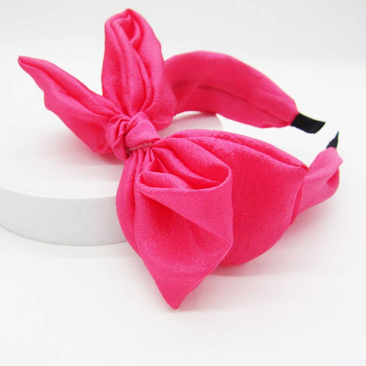 Fashion City - Wholesale Fashion Headband - Women's - Fluffy Colorful Bow Headband