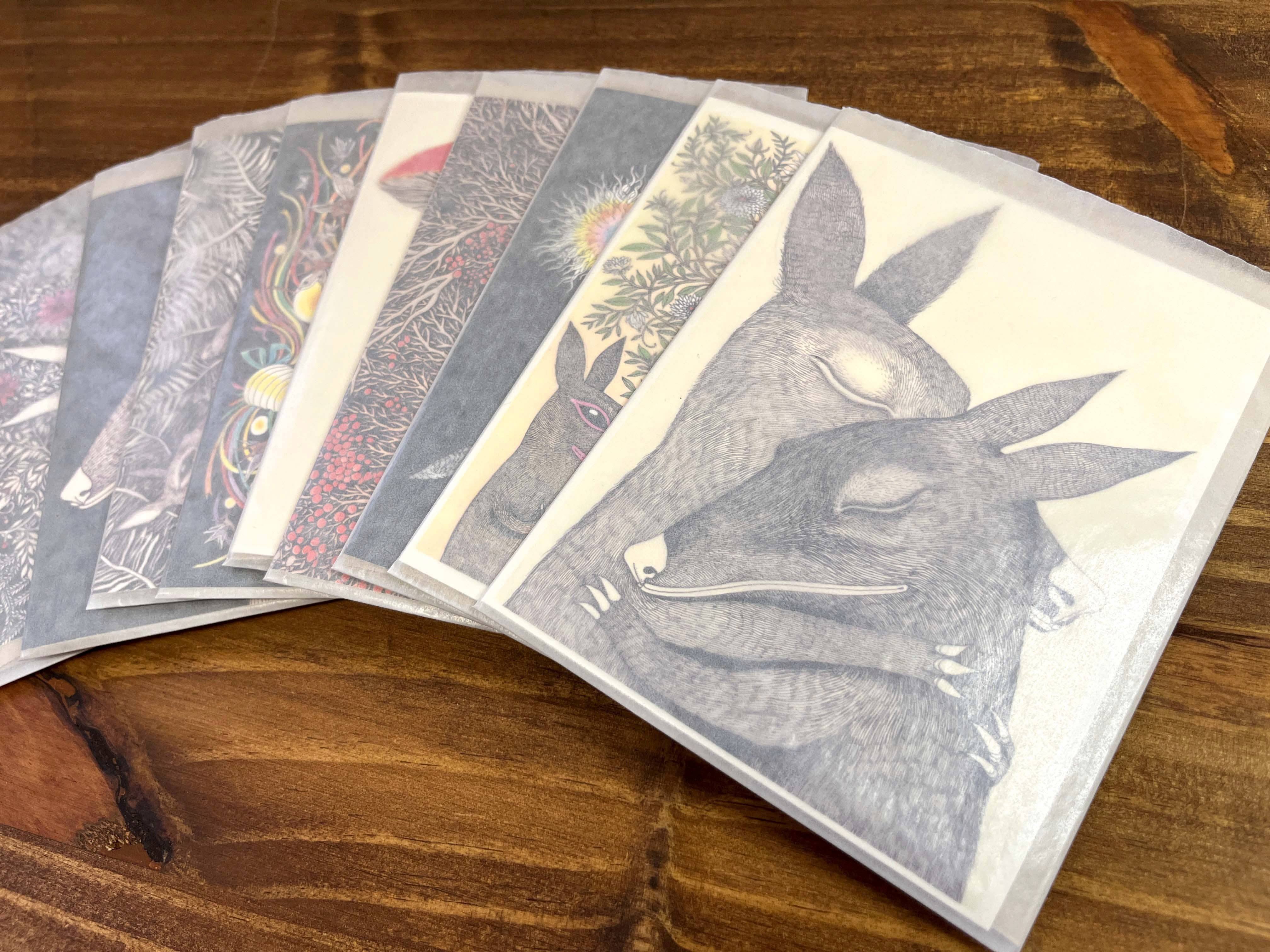 Fox & Comet - Wholesale Stationery/Notecard Set - Curled Creature Note Card 4