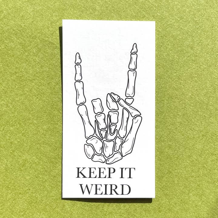 Keep It Weird, Skeleton, Vinyl Sticker for wholesale by Sage and Virgo