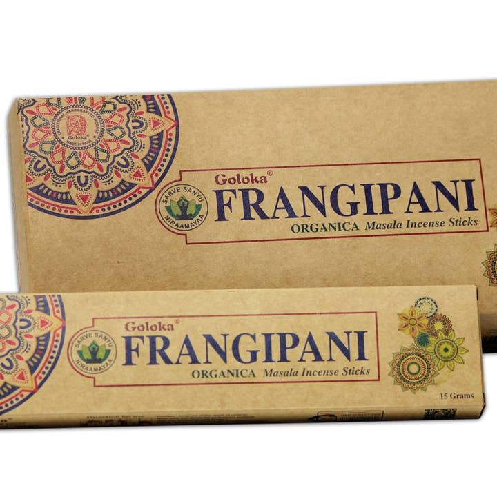 Green Tree - Wholesale Incense - Goloka Frangipani 15 Grams (6 Per Box)