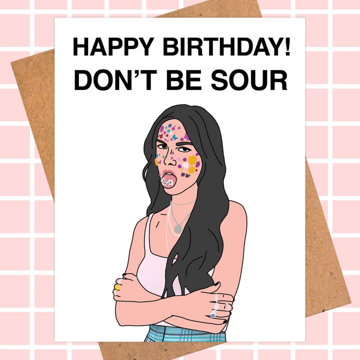 Olivia Rodrigo Birthday Card | Pop Culture Card for wholesale by Pop Hot Cards