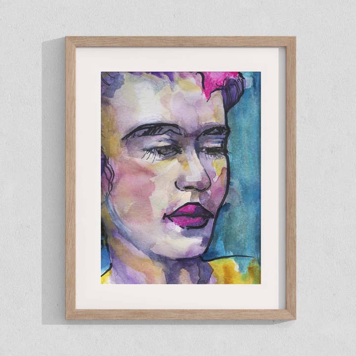 Lynell Ingram - Wholesale Art Print - Artist Frida Kahlo Portrait 8x10" Fine Art Print