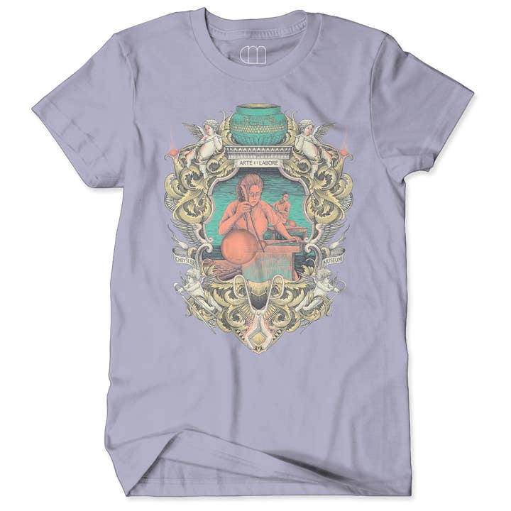 T-shirt unisexe Compétence & Travail (Lavande) pour la vente par Chrysler Museum of Art