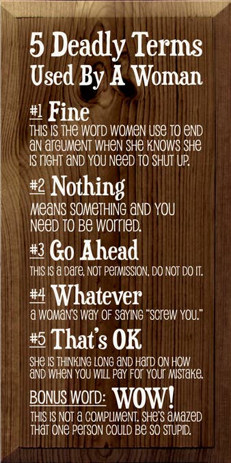 SAWDUST CITY – Engroshandel Skilt – 5 Dødbringende udtryk brugt af en kvinde9