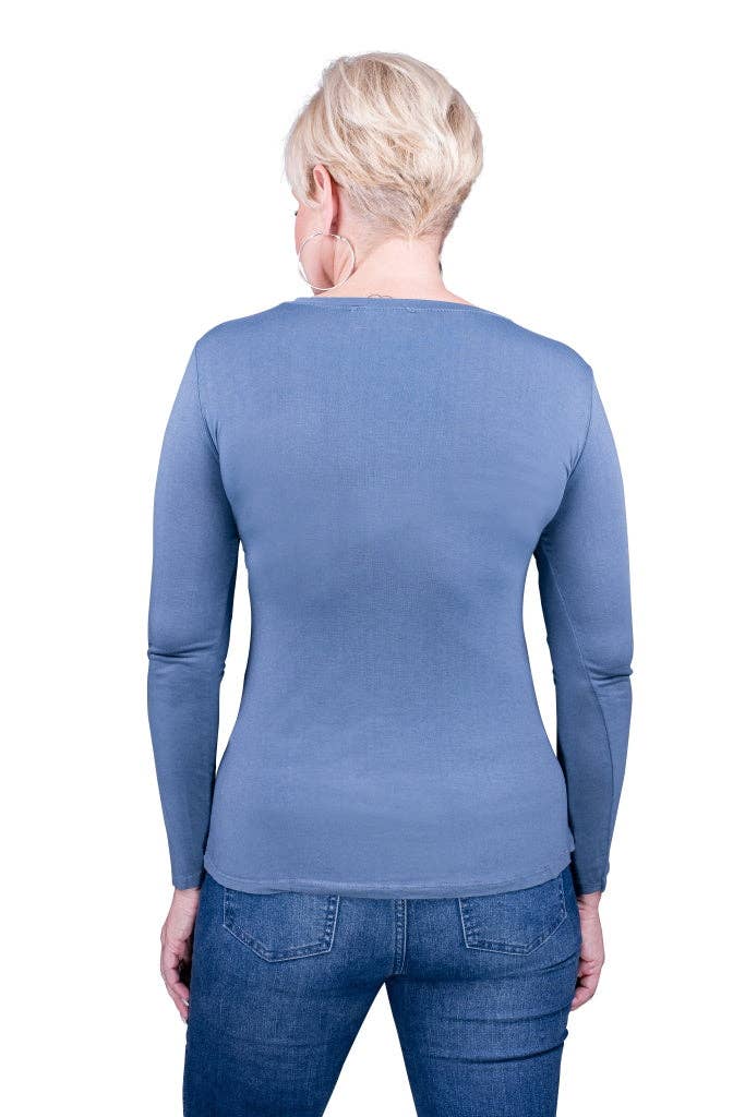 TINA Stephens Italy/Tees By Tina - Wholesale T-Shirt - Women's - Everly Viscose Sheen Top (BLS137)27