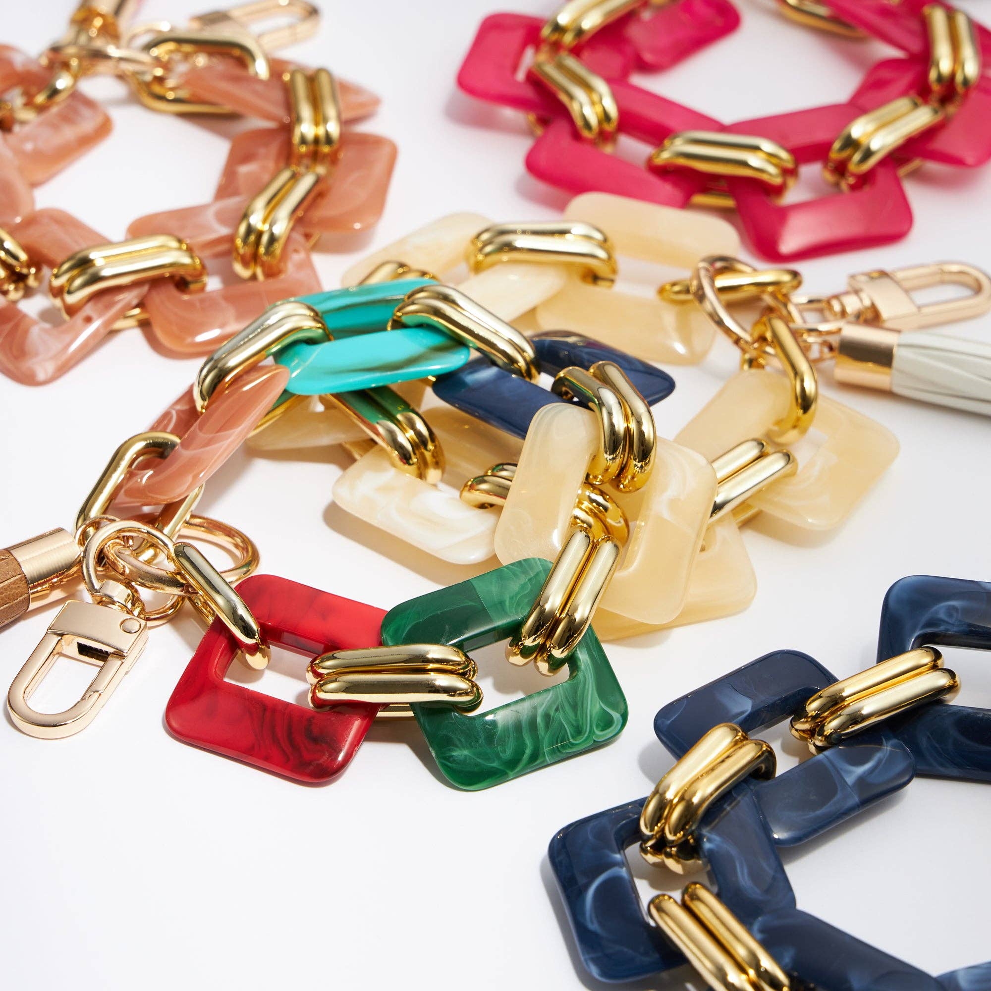 Frem - Venta al por mayor Pulseras llavero - Llaveros de pulsera con cadena gruesa de resina4