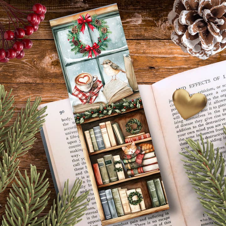 Bookmark for the book The Christmas Library for wholesale by Les Moonettes