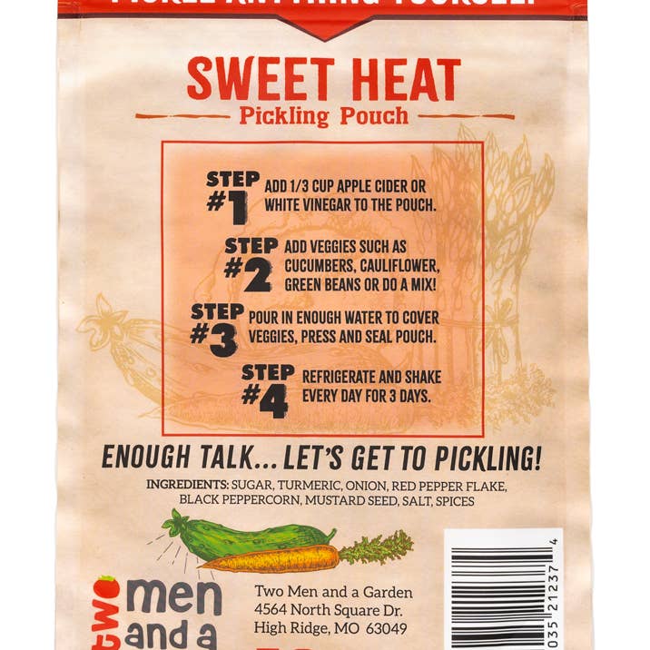Two Men and a Garden - Wholesale Pickled vegetables - Sweet Heat - Pickling Pouch1
