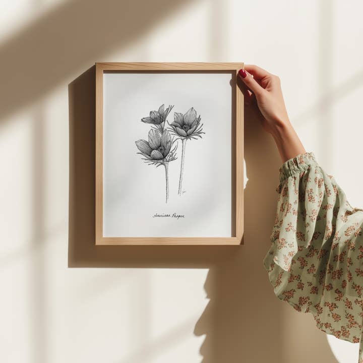 Impression de Pasque d'Amérique (Dakota du Sud) pour la vente par Vanee.ink