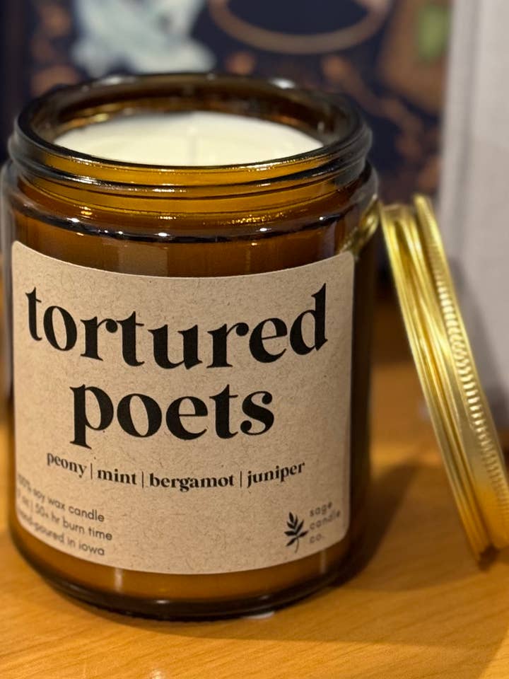Tortured Poets - 100% Soy Wax Candle (Taylor Swift) for wholesale by Sage Candle Co.