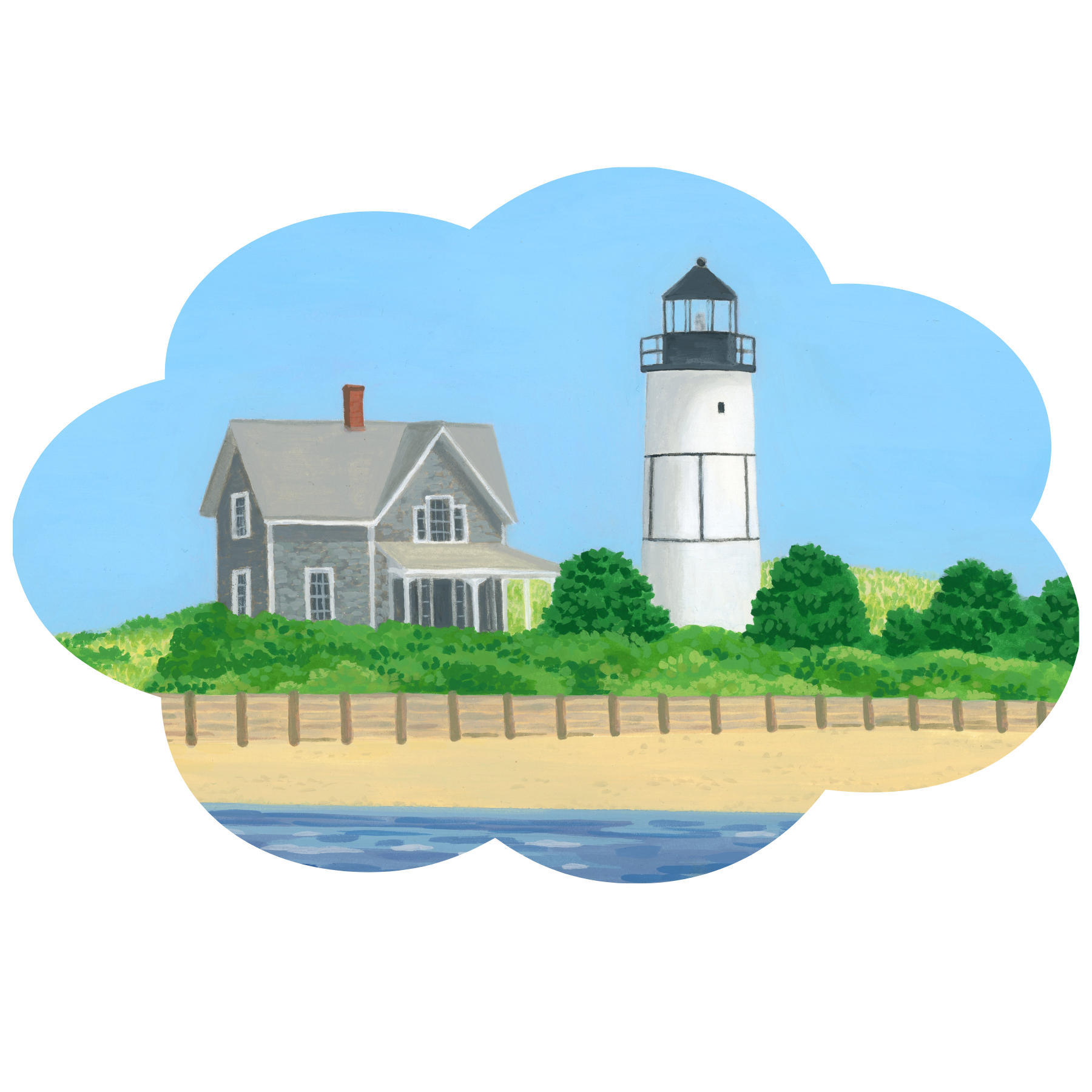 Kelly Fuller - Wholesale Sticker - Sandy Neck Lighthouse Sticker1