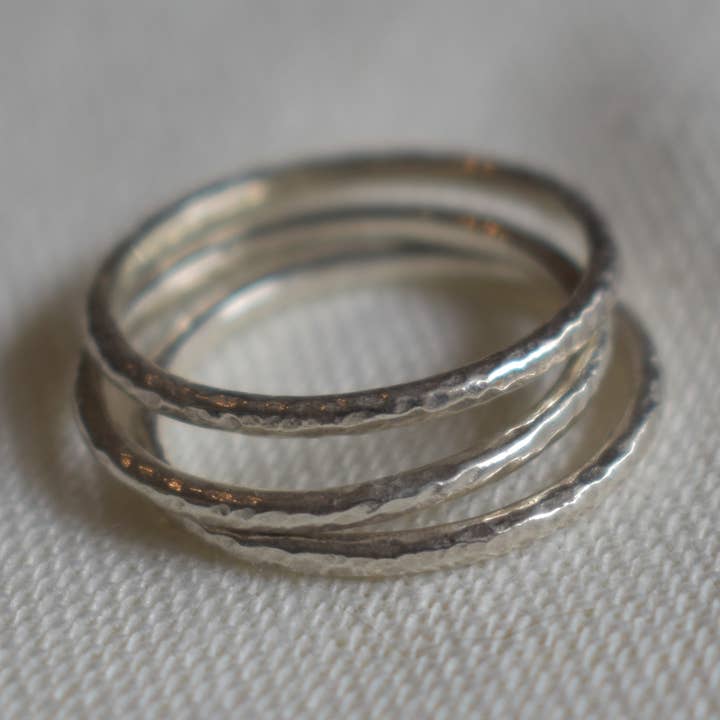 bague stack argent pour la vente par Francesca Dot Jewellery