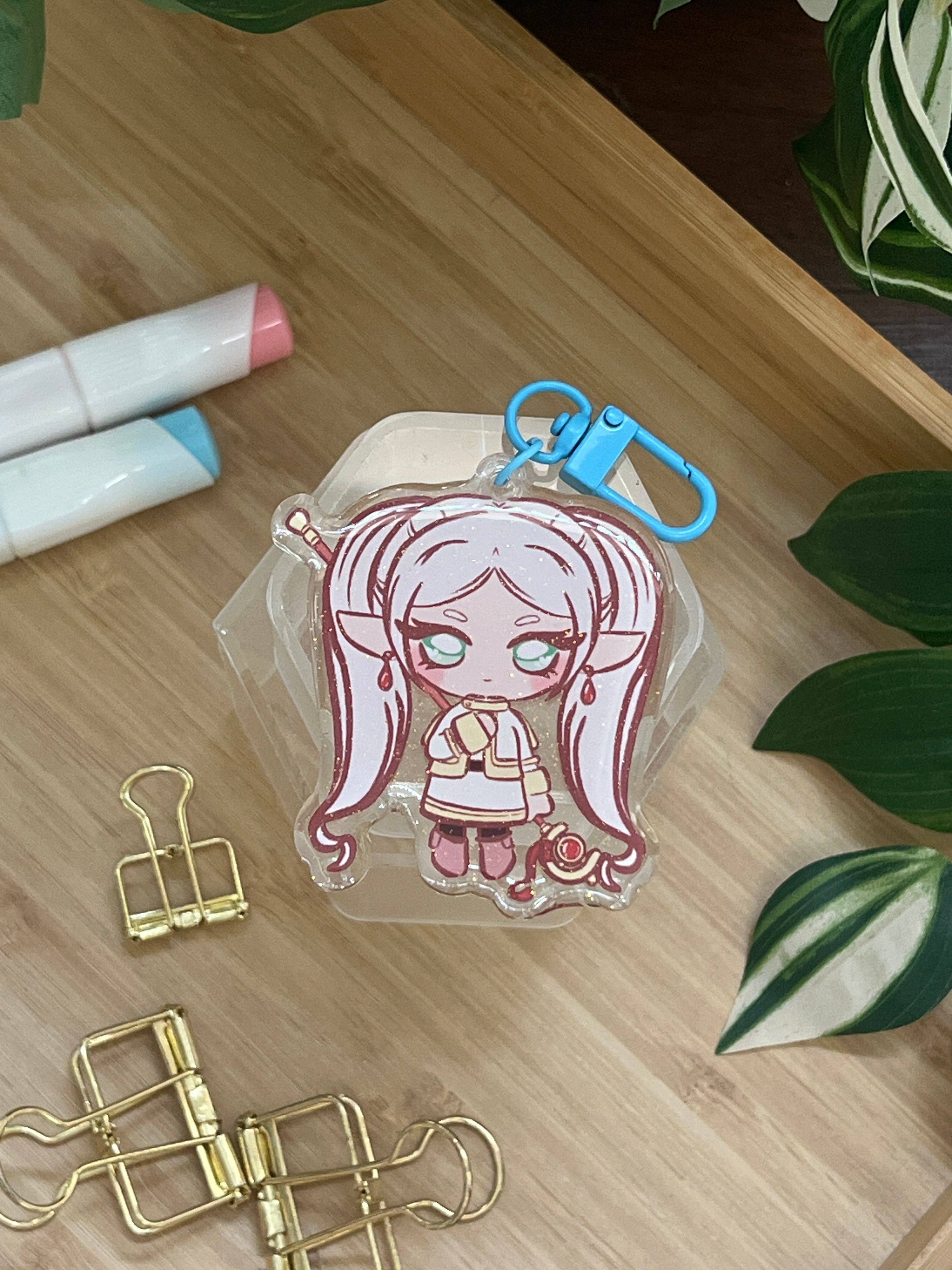 Peony Lee Art - Wholesale Keychain - Women's - Hero's Journey Frieren Double-Sided Glitter Keychain1