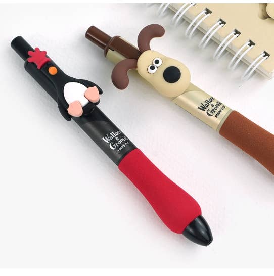 K-Wonderland - Wholesale Pen - Wallace & Gromit Mini Gelpennen met Figuren – Gromit & McGraw1