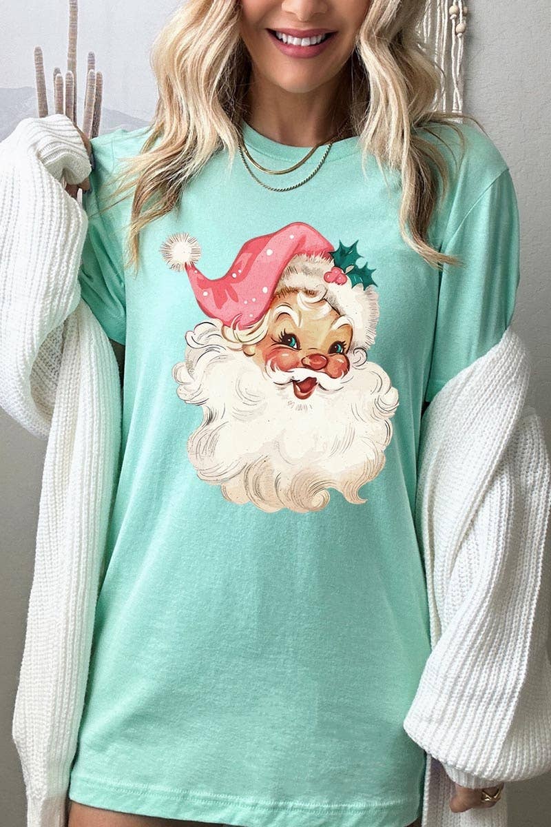 COLORBEAR – wholesale Grafisk T-shirt - Unisex – Retro Rosa Jultomtegrafisk T-shirt17