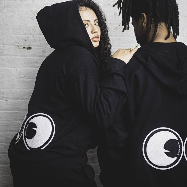 SWEATSHIRT: Googly Eye Cru Full Zip Hood for wholesale by Googly Eye Cru