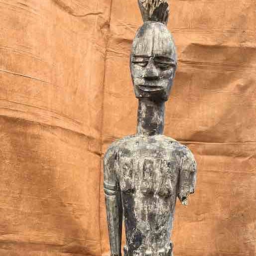 Vintage Eket Male Ancestor Spirit Statue | 47" - Nigeria for wholesale by The Niger Bend