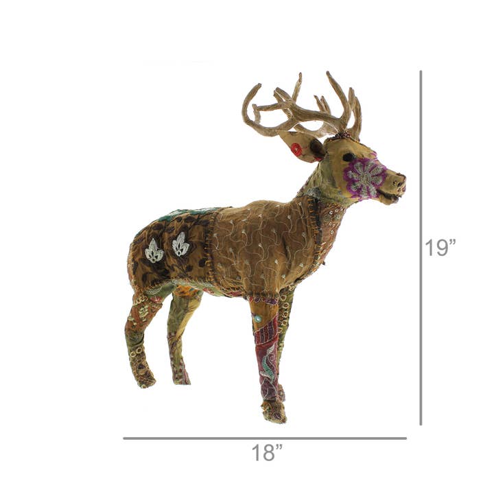 HomArt - Wholesale Decorative Figurine - Bavarian Forest Stag Standing - Lrg - Deep Brown