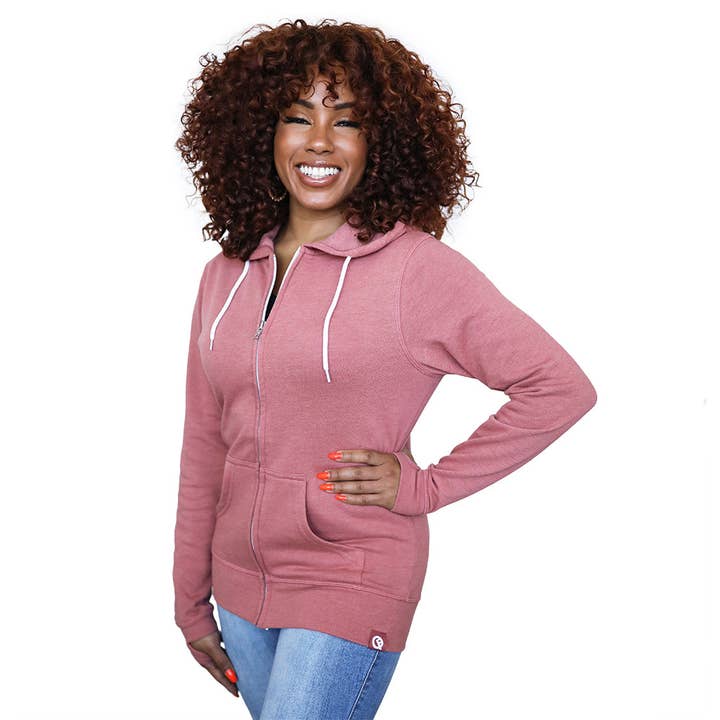 Dusty Rose Women's Hero Hoodie Lite for wholesale by Quikflip Apparel