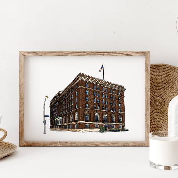 Athletic Club of Columbus art print for wholesale by Atelier Nazli Brush