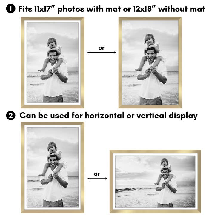 Americanflat - Wholesale Picture Frame - Americanflat 5 Pack Picture Frames With Mat Plexiglass Cover47