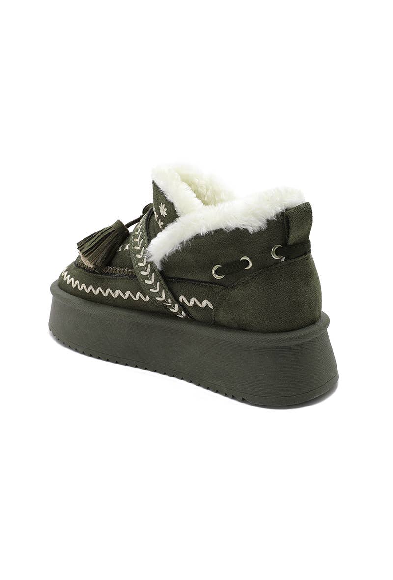 Joia Paris - Wholesale Boots - Women's - Warm boots with embroidery and tassels RU-2026