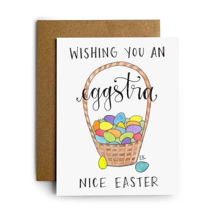 Eggstra Nice Easter Card for wholesale by Eileen Graphics