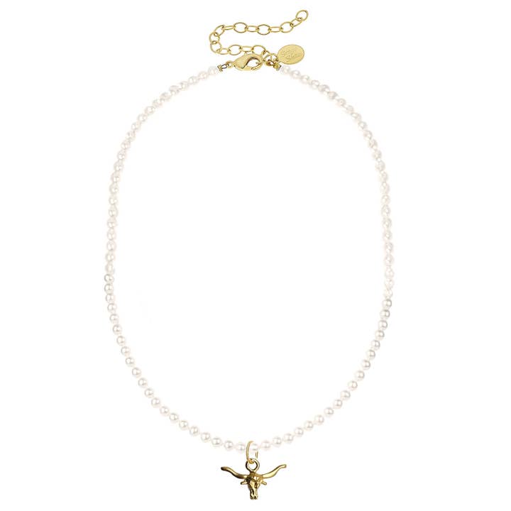Susan Shaw - Wholesale Pendant/Charm Necklace - Longhorn Pearl Alys Necklace