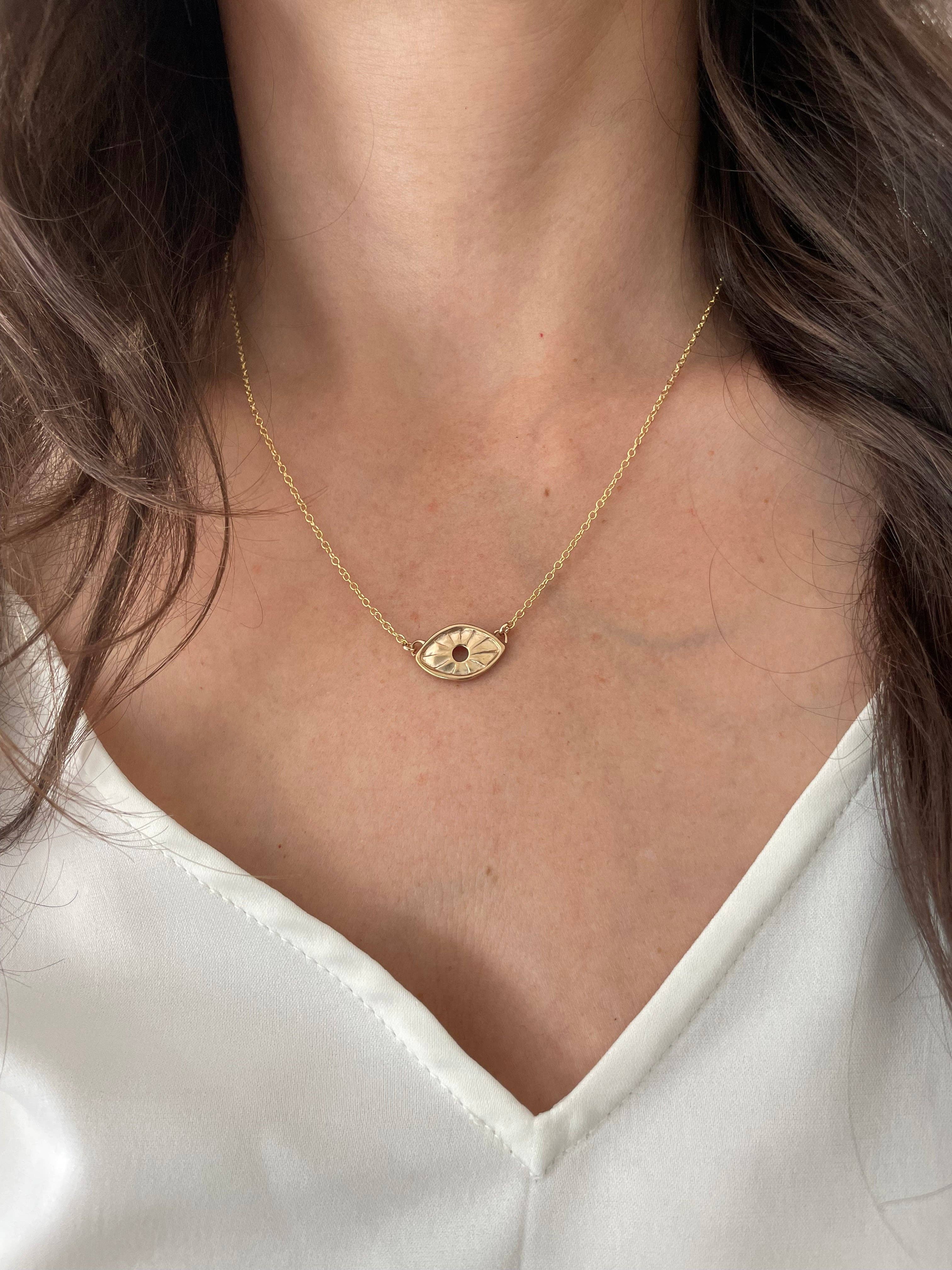 Mimosa Handcrafted - Wholesale Pendant/Charm Necklace - ARCHIVE — EYE NECKLACE1