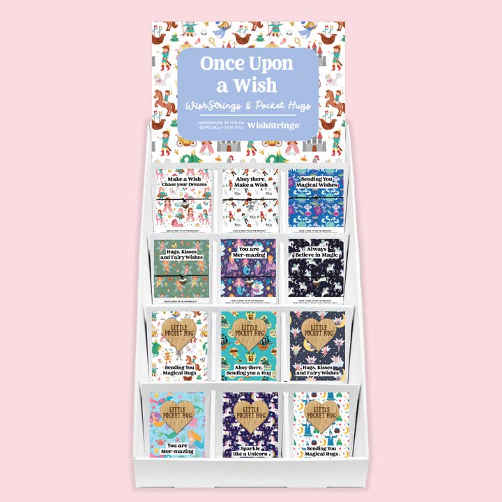 Fairytale WishStrings & Pocket Hugs - Voorgevulde toonbankdisplay voor wholesale door WishStrings