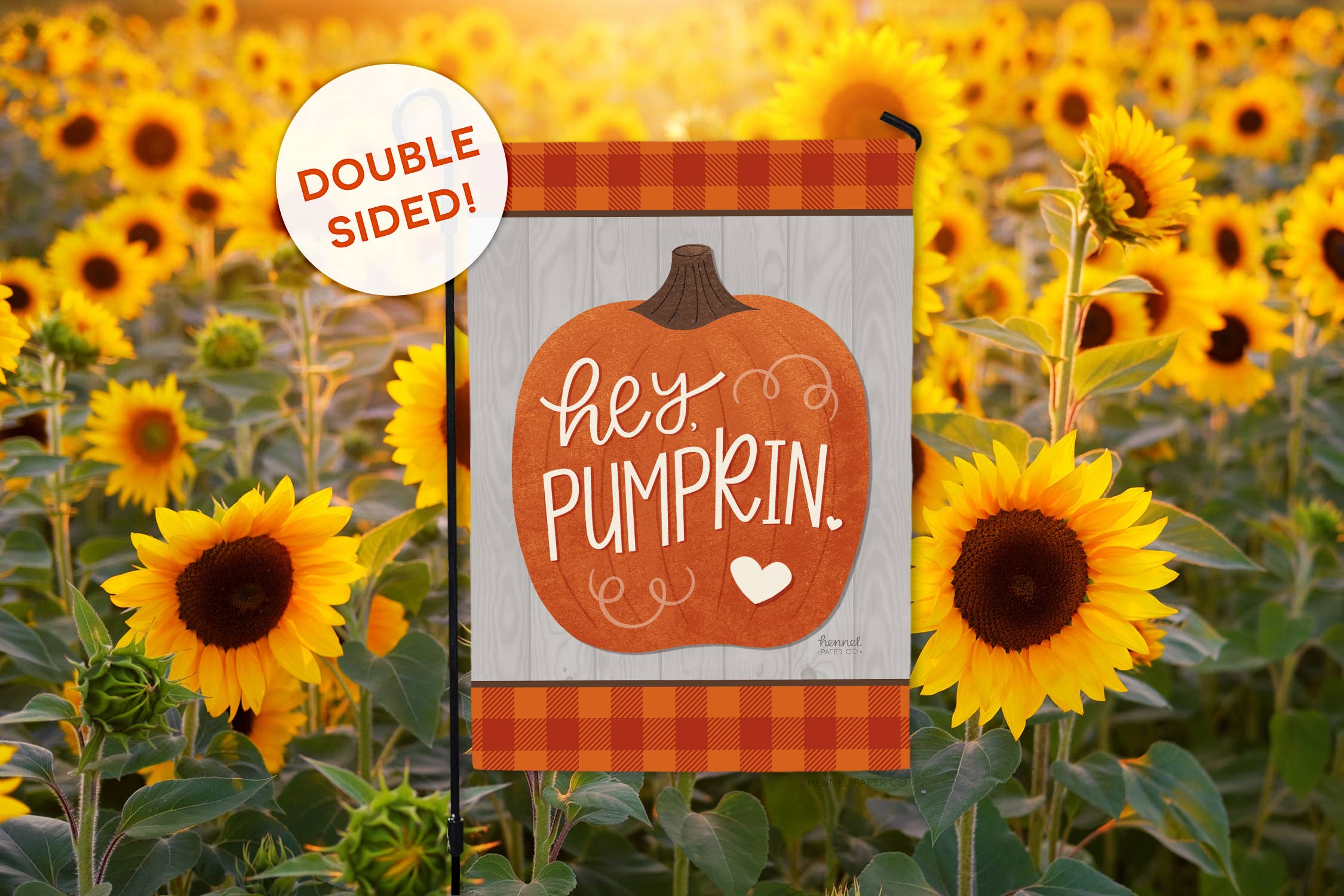 Hennel Paper Co. - Wholesale Flag - Garden Flag - Hey Pumpkin