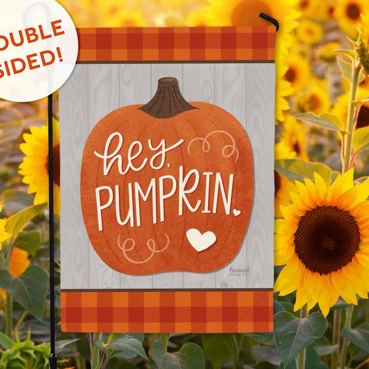 Gartenflagge - Hey Kürbis für den Großhandel von Hennel Paper Co.