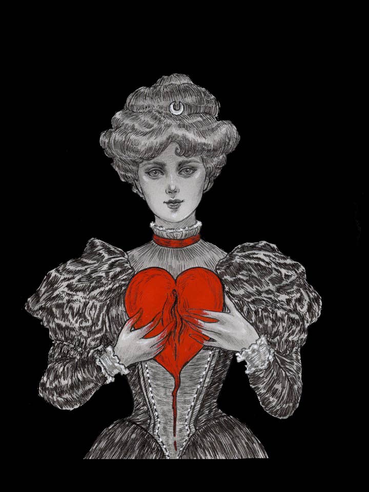 Romantiser, impression d'art, gothique, Saint-Valentin, victorien pour la vente par Mary Syring