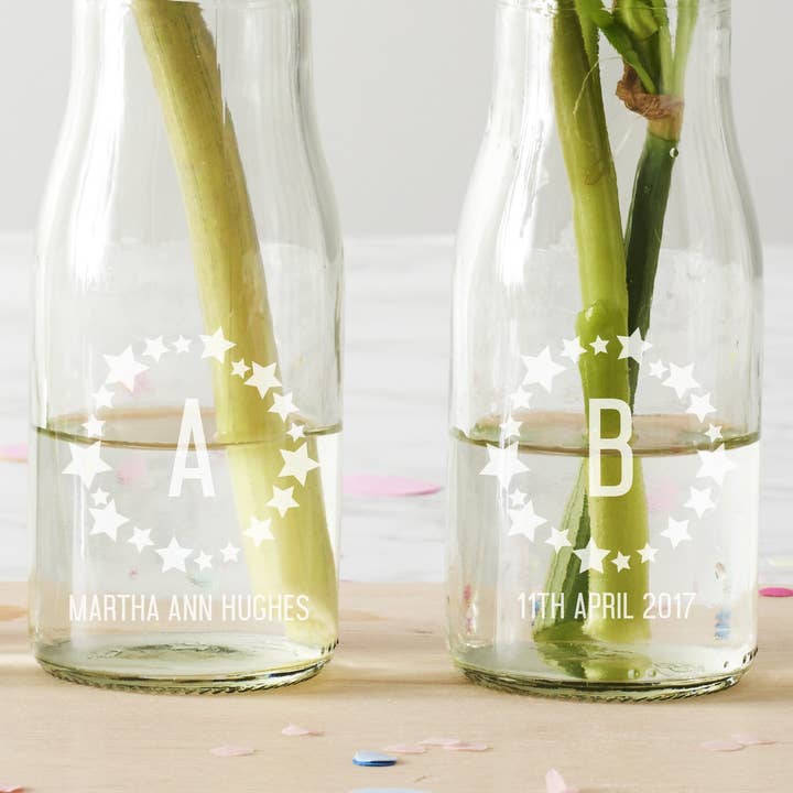 Vasi portabottiglie personalizzati «Baby» con stelle per la vendita all'ingrosso da parte di Becky Broome