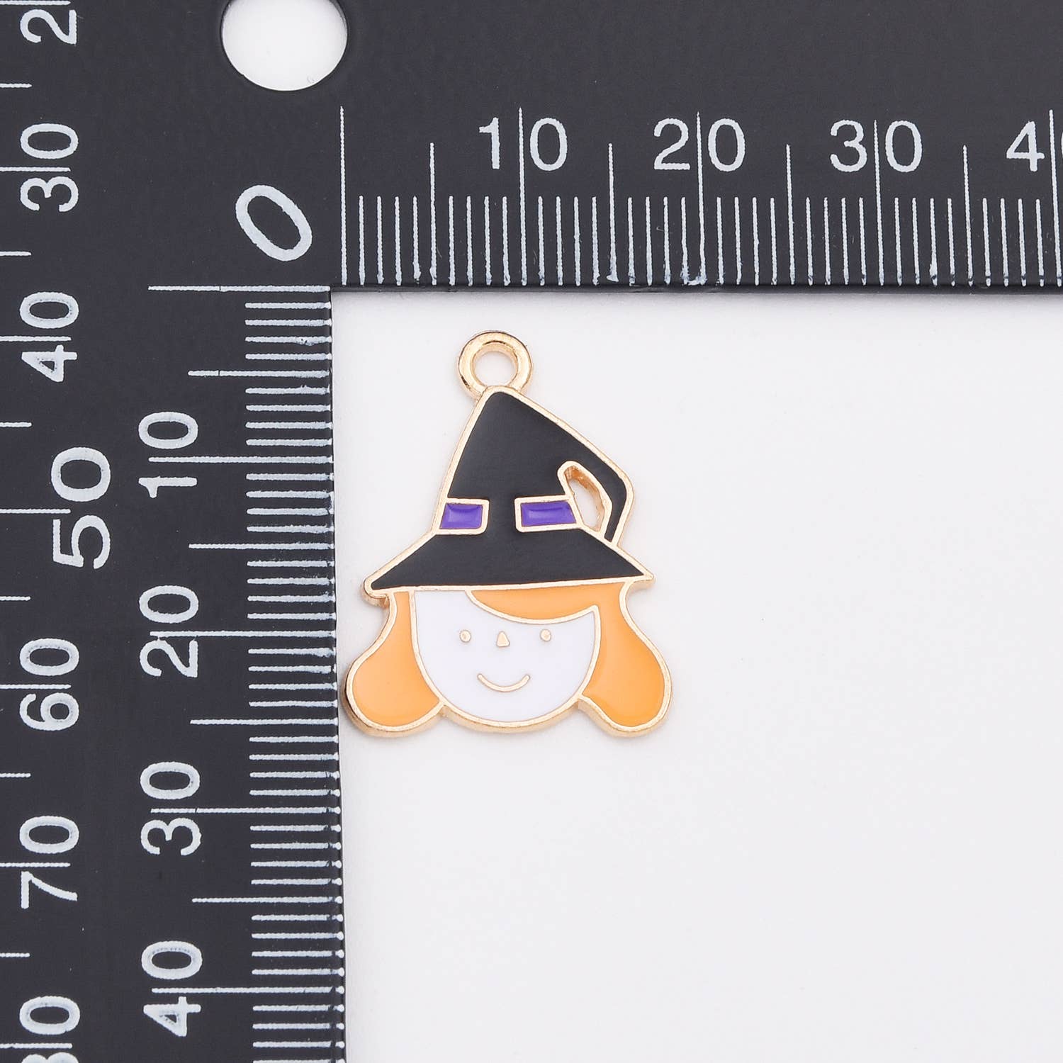 findings4uGem – wholesale Hänge-/berlockhalsband – Guldpläterad Emalj Halloween Fint Berlockhänge, CP215015