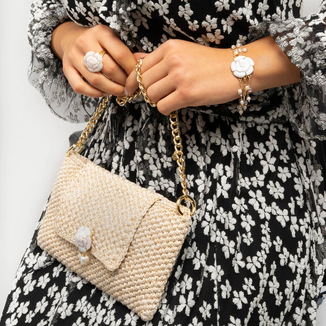 Nivy - Venta al por mayor Pulseras de abalorios/colgantes - Pulsera con camafeo de flor - Frida2