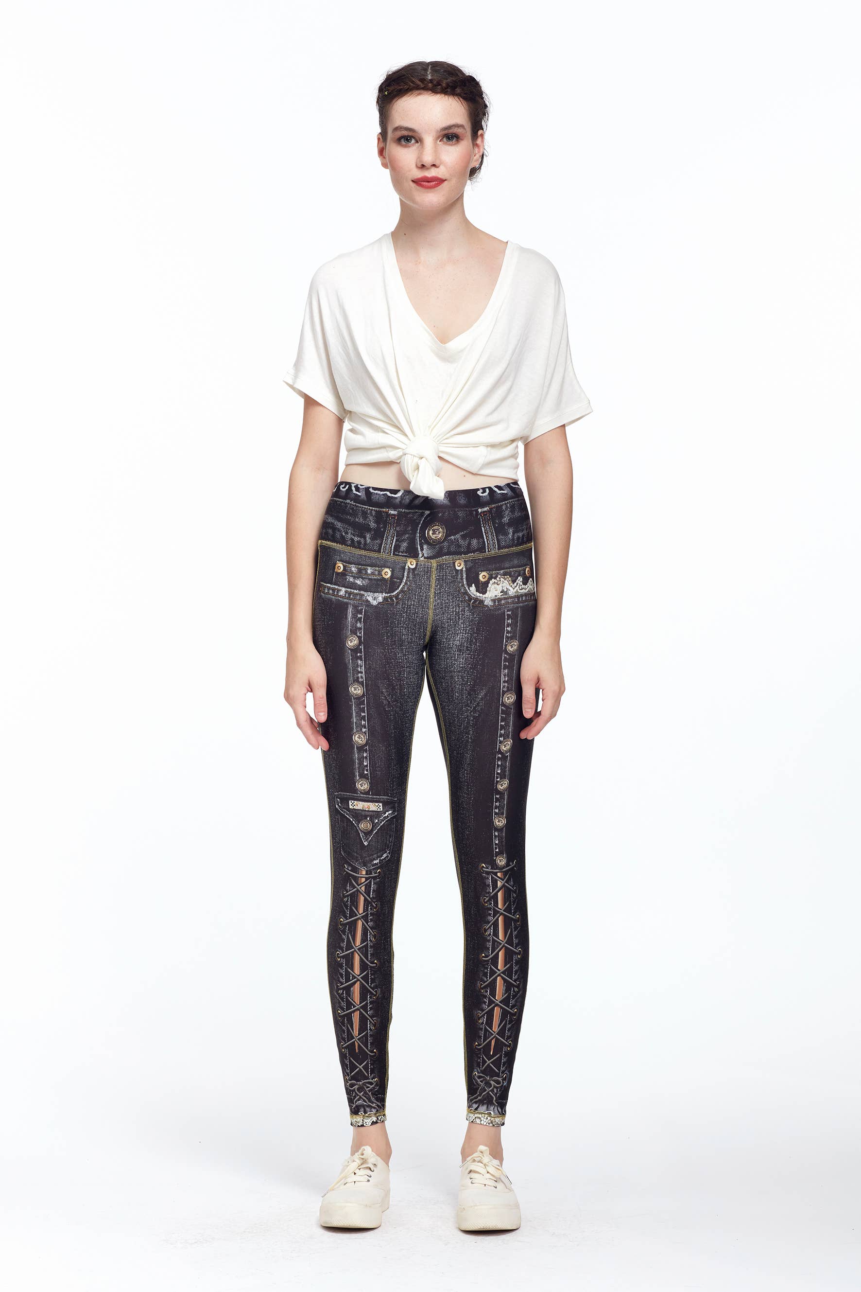 IPNG Design - Wholesale Fashion Leggings - Women's - Denim Print Leggings Sezar - Basic0