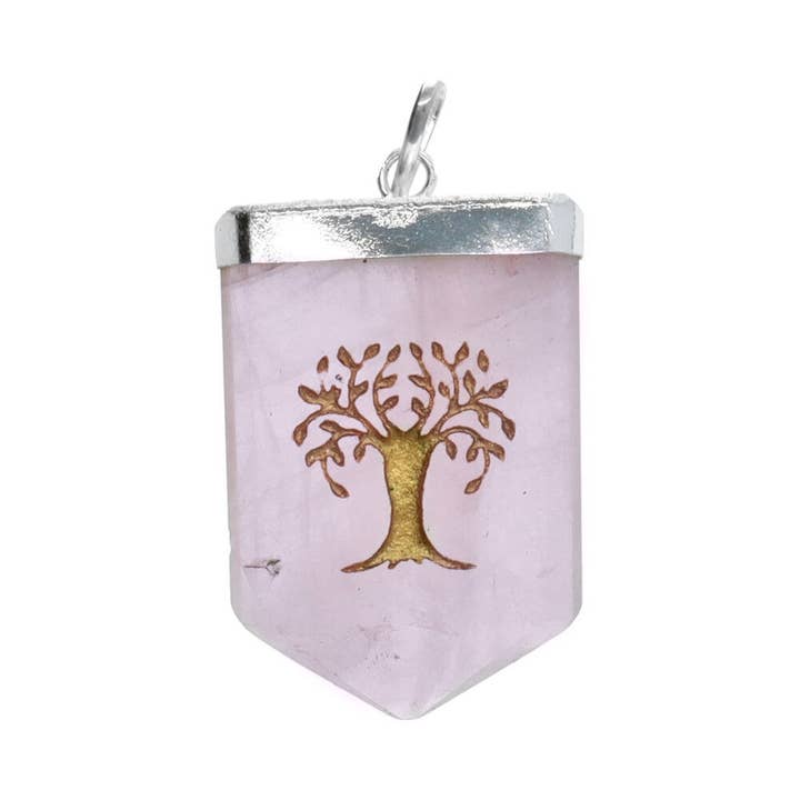 BP Tree of Life Rose Quartz Pendant for wholesale by Vives de la Cortada S.L