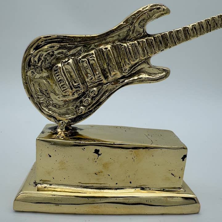 Bronze Betty - Wholesale Decorative tabletop object - Electric Guitar, Bronze Handmade1