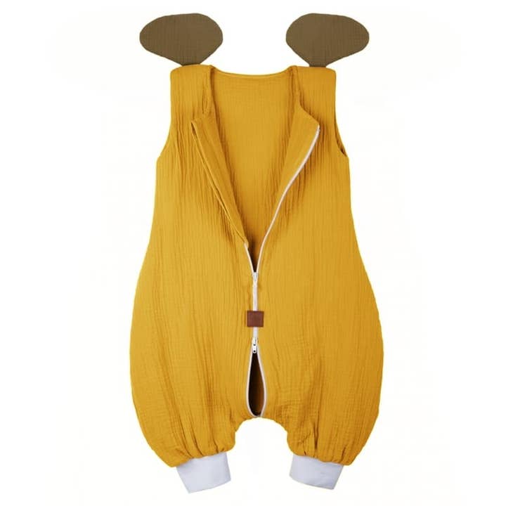 Sacco a pelo in mussola di cotone ELEPHANT Mustard & Green Hunter M per la vendita all'ingrosso da parte di Hi Little One