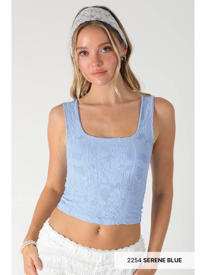 NIKIBIKI - Wholesale Knit Top - Women's - NS8396 - Double Lace Square Crop Top2