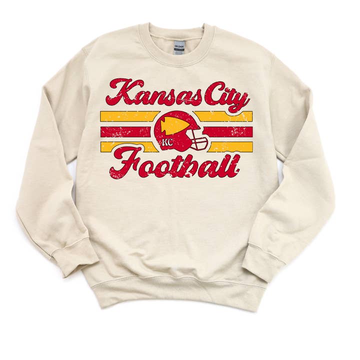 Kansas City Football Sweatshirt, KC Football Pride Shirt for wholesale by SimplyKnotCo