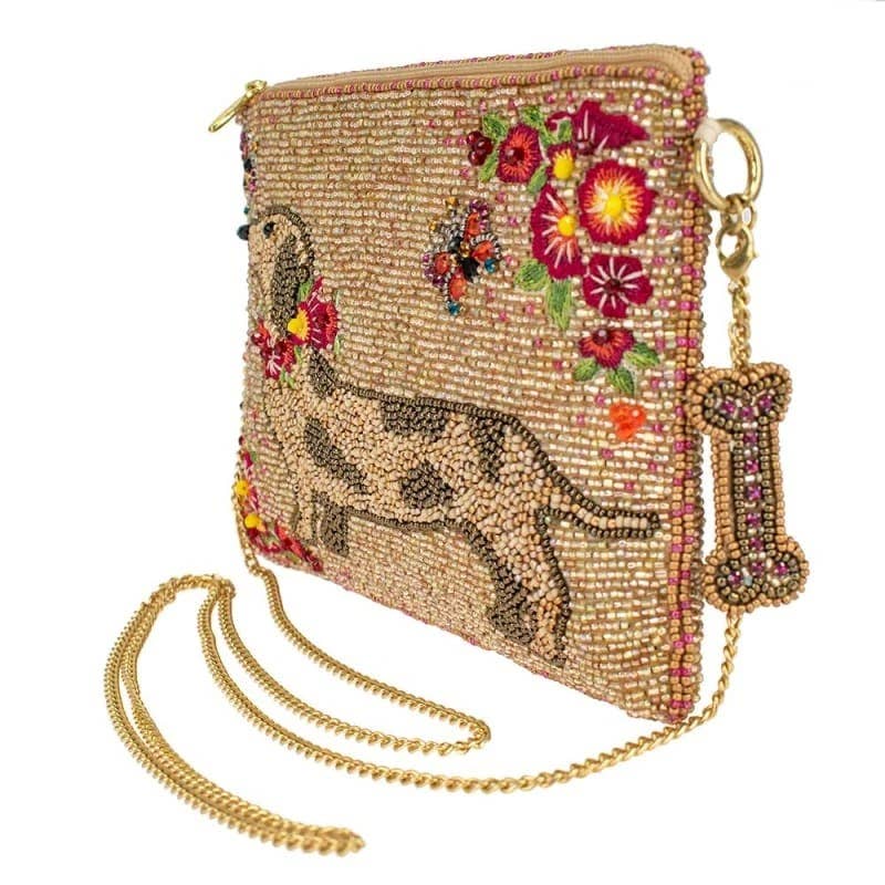 Mary Frances Accessories - Wholesale Crossbody Bag - Women's - Doxie Beaded Dog and Floral Crossbody Mini Handbag3
