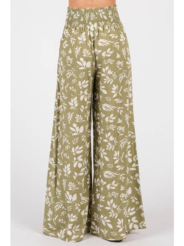 Final Touch - Wholesale Pants - Women's - Wide Smock Waist Wide Leg Pants - VNP70263B510