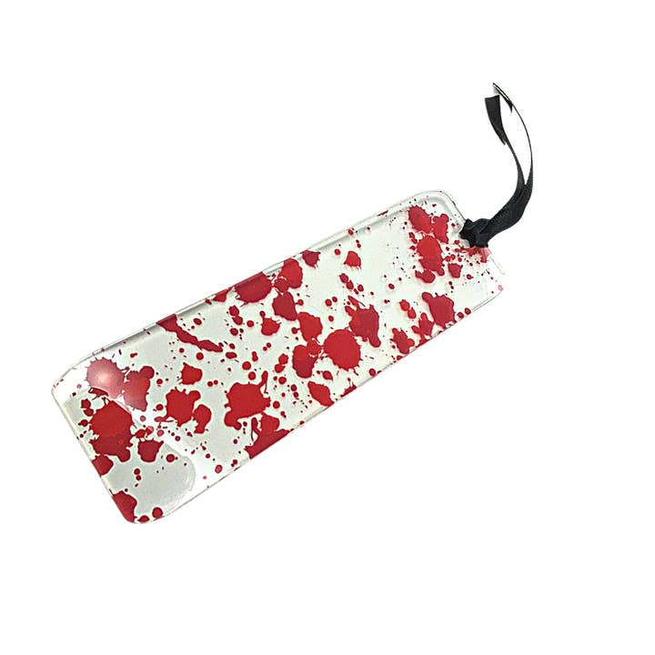 Sleepy Magnolia Designs - Wholesale Bookmark - True Crime Blood Splatter Bookmark