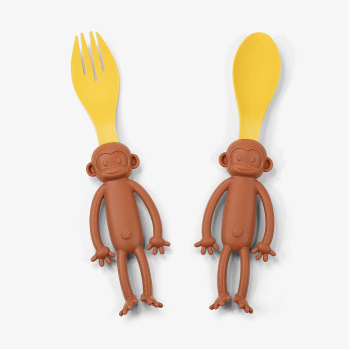 ;Daydreamer - Wholesale Flatware Set - Kids & Baby - Monkey Spoon and Fork0
