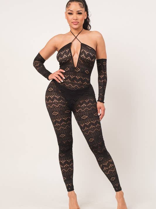 Combinaison avec détail de gants pour la vente par Belita Collection