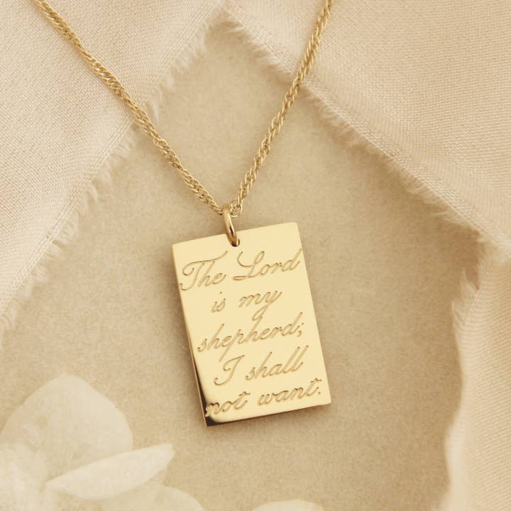 LoveStory Collection - Wholesale Pendant/Charm Necklace - Psalm 23:1 Necklace, The LORD Is My Shepherd1