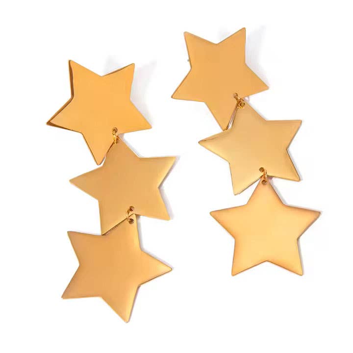 LOUIZ Large Star Earrings for wholesale by LOUIZ