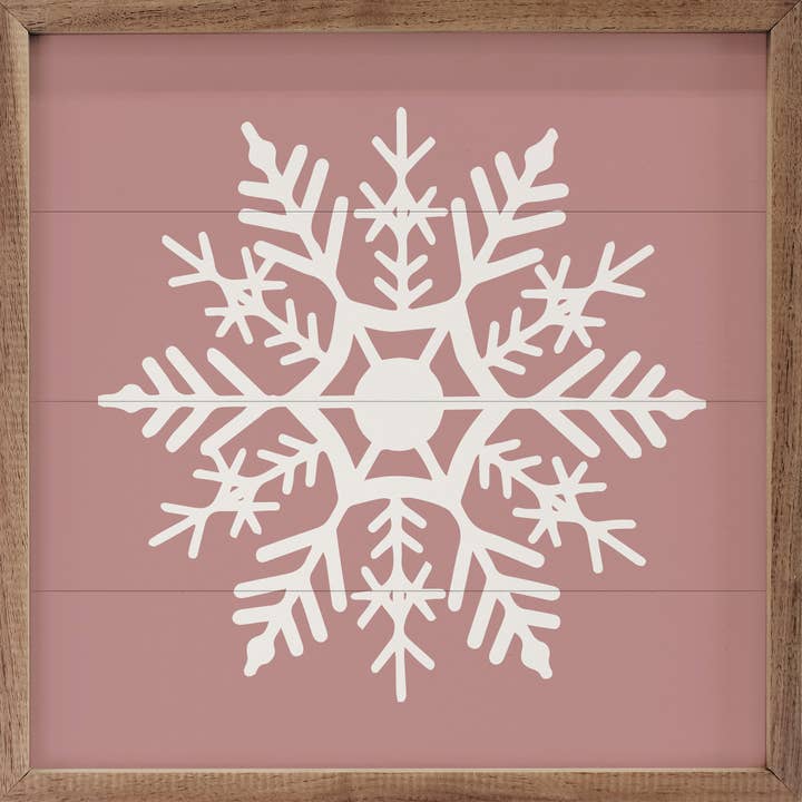 White Twelve Point Snowflake Pink for wholesale by Kendrick Home